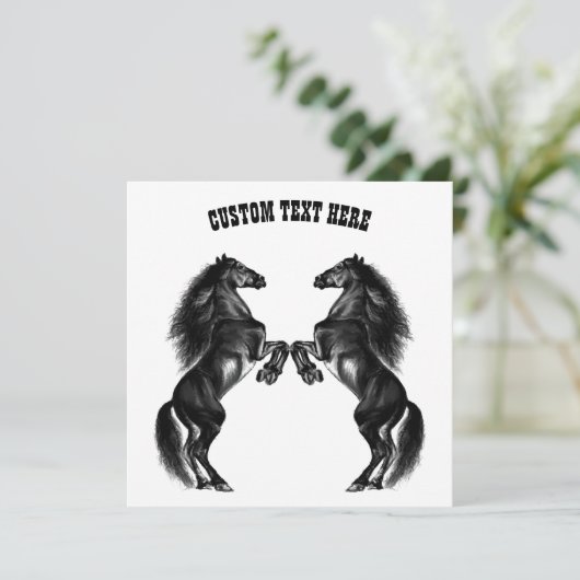 ウマパーソナライズされたカード付きカスタム文字 (スタンド正面)