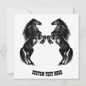 ウマパーソナライズされたカード付きカスタム文字 (裏面)