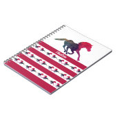 ウマパーソナライズされたシルエットかわいい女子校生 ノートブック (左側)