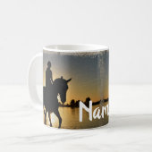 ウマパーソナライズされたズランチロデオデザインコーヒーマグ コーヒーマグカップ (正面左)