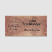 ウマパーソナライズされたランチビジネスクロス 名札 (正面)