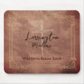 ウマランチビジネスカスタマイズ可能クロスロゴ マウスパッド (正面)