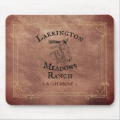 ウマランチビジネスロゴのカスタマイズ可能な西部 マウスパッド (正面)