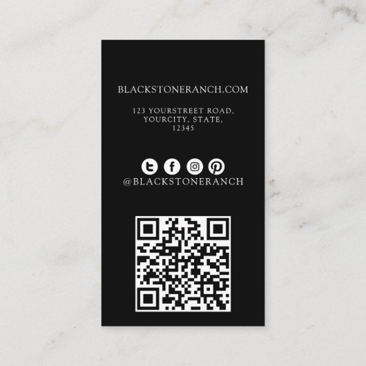 ウマランチロゴ西納屋ブランディング 名刺 (裏面)