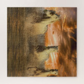 ウマランニングーズビーチアットサンセットパズル ジグソーパズル (横)