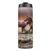 ウマランニングーズ海サーフアットサンセット タンブラー (正面)