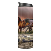 ウマランニングーズ海サーフアットサンセット タンブラー (回転右)