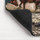 ウマランニングーズ海サーフアットサンセット マウスパッド (コーナー)