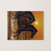 ウマランニングーズ海夕日 ジグソーパズル (横)