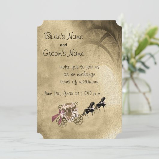 ウマンドキャリッジ結婚式招待状 招待状 (スタンド正面)