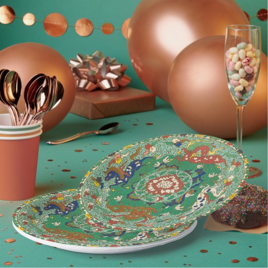 ウマ中国のーズデザイン紙プレート ペーパープレート (複数)