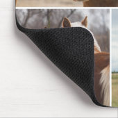 ウマ写真コラージュカスタムマウスパッド マウスパッド (コーナー)