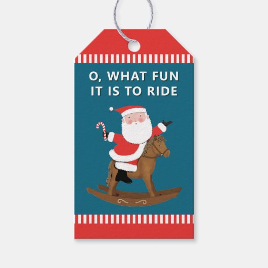 ウマ好きのためのクリスマスギフトタグ ギフトタグ (正面)
