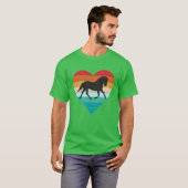 ウマ好き 馬術 馬乗り カウボーイ フリ Tシャツ (正面フル)
