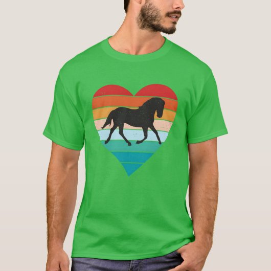 ウマ好き 馬術 馬乗り カウボーイ フリ Tシャツ (正面)