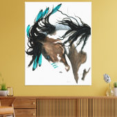 ウマ威厳のあるピント絵を描バスプリントby Bihrle キャンバスプリント (インサイチュ (リビング))