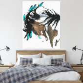 ウマ威厳のあるピント絵を描バスプリントby Bihrle キャンバスプリント (インサイチュ (寝室))