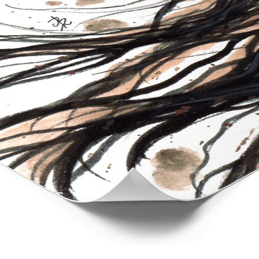 ウマ威厳のあるフライアシアンポスターアートby Bihrle ポスター (角)