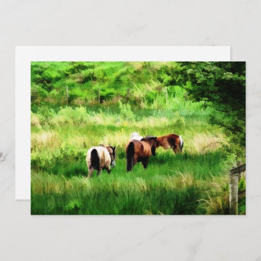 ウマ招待状 (正面/裏面)