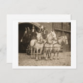 ウマ描フックラダーファイヤー – ヴィンテージ ポストカード (正面/裏面)