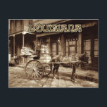 ウマ描ミルクカート,ニューオーリンズ,ルイジアナ ポストカード<br><div class="desc">Hotel et restaurant de la Louisiane L. Bezauduntの前描にある牛乳車、ルイジアナ州ニューオーリンズで。1903.写真:デトロイト出版社コレクション、コングレスライブラリーHTM画像</div>