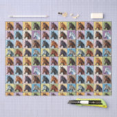 ウマ柄クリエイティブクラフトラッピング馬術 薄葉紙 (クラフト)