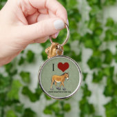 ウマ科のな声I愛Gulliver緑のKeychain キーホルダー (手)