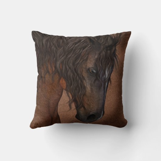 ウマ科のな夢の馬の枕ギフトまたは他 クッション (裏面)