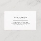 ウマ科のな水彩画の名刺 名刺 (裏面)