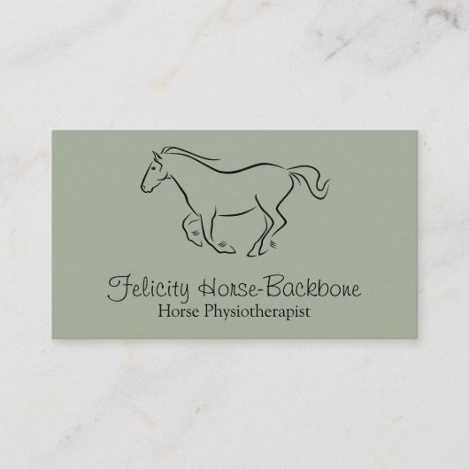ウマ科のな物理療法家 名刺 (正面)