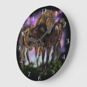 ウマ科のな献身の時計 ラージ壁時計 (傾斜)