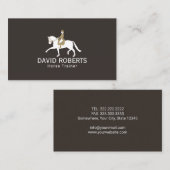 ウマ科のな金ゴールドの乗馬の調教師ブラウン 名刺 (正面/裏面)