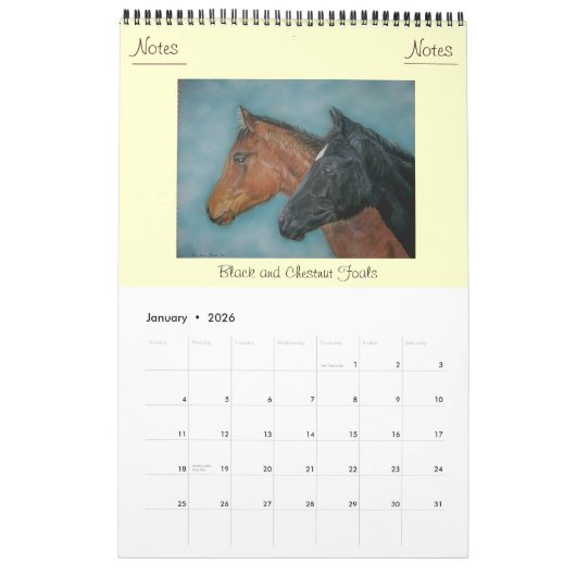 ウマ科のな馬およびろばペットポートレート2017年の後をつけて下さい カレンダー (1月 2026)