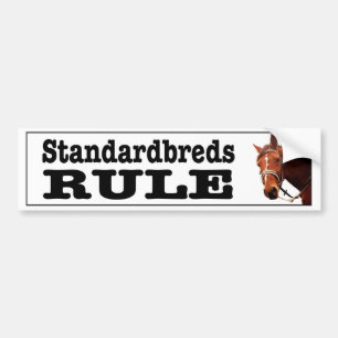 ウマ科のな馬好きのためのStandardbredsの規則 バンパーステッカー