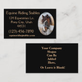 ウマ科のなSample1 名刺 (正面/裏面)