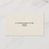 ウマ科のエレガントフローラ 名刺 (裏面)