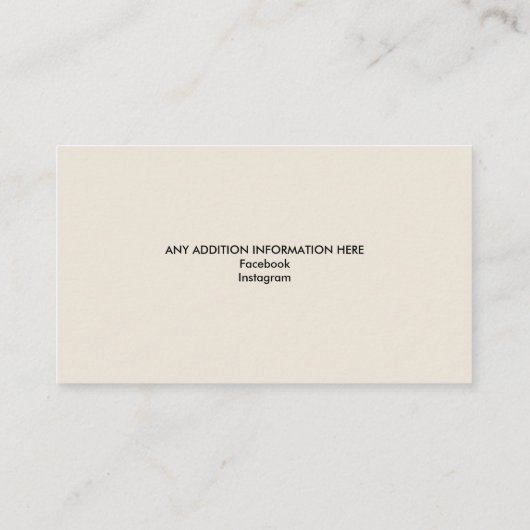 ウマ科のエレガントフローラ 名刺 (裏面)