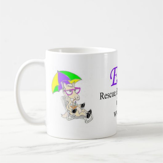 ウマ科のマグは横たわります コーヒーマグカップ (左)