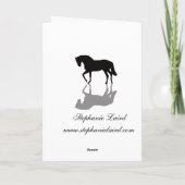 ウマ科の共感馬とオークの木 カード (裏面)