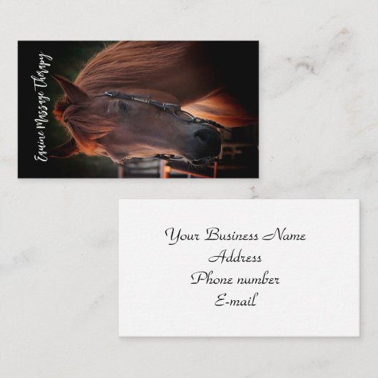 ウマ科の名刺 名刺 (正面/裏面)