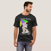 ウマ科の暗いワイシャツは横たわります Tシャツ (正面フル)