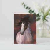 ウマ科の絵馬はがき ポストカード (スタンド正面)