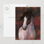 ウマ科の絵馬はがき ポストカード (正面/裏面)