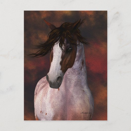 ウマ科の絵馬はがき ポストカード (正面)