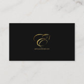 ウマ科の金ゴールド色 |モノグラムEホース 名刺 (裏面)