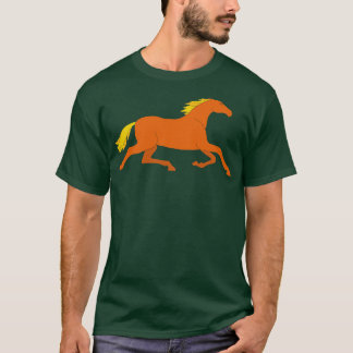 ウマ科の金ゴールド Tシャツ