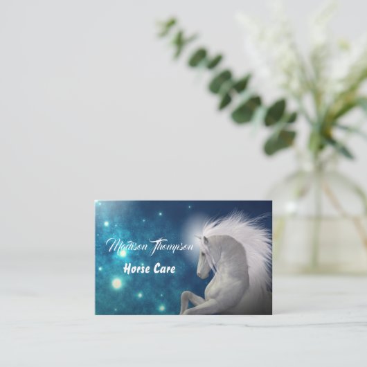 ウマ科の青気に馬 名刺 (スタンド正面)