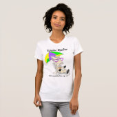 ウマ科のTシャツは女性横たわります Tシャツ (正面フル)
