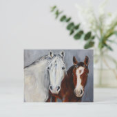 ウマ科のVoices MysticとWyattはがき ポストカード (スタンド正面)