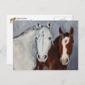 ウマ科のVoices MysticとWyattはがき ポストカード (正面/裏面)